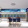 Modern Tobacco and Liquor Store Interior With Shelves Products Counter And Tables Chairs