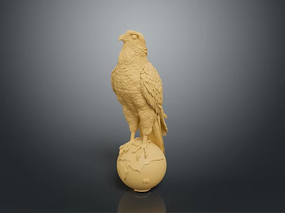 Golden Eagle Golden Eagle Carvings Golden Eagle Carvings Eagle Carvings Furnishings Furnishings Furnishings Crafts Decorations Bedroom Furnishings 3d model