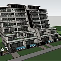 Luxury Detached Villa With Modern Multi story Design Large Windows Balconies And Lawn Area