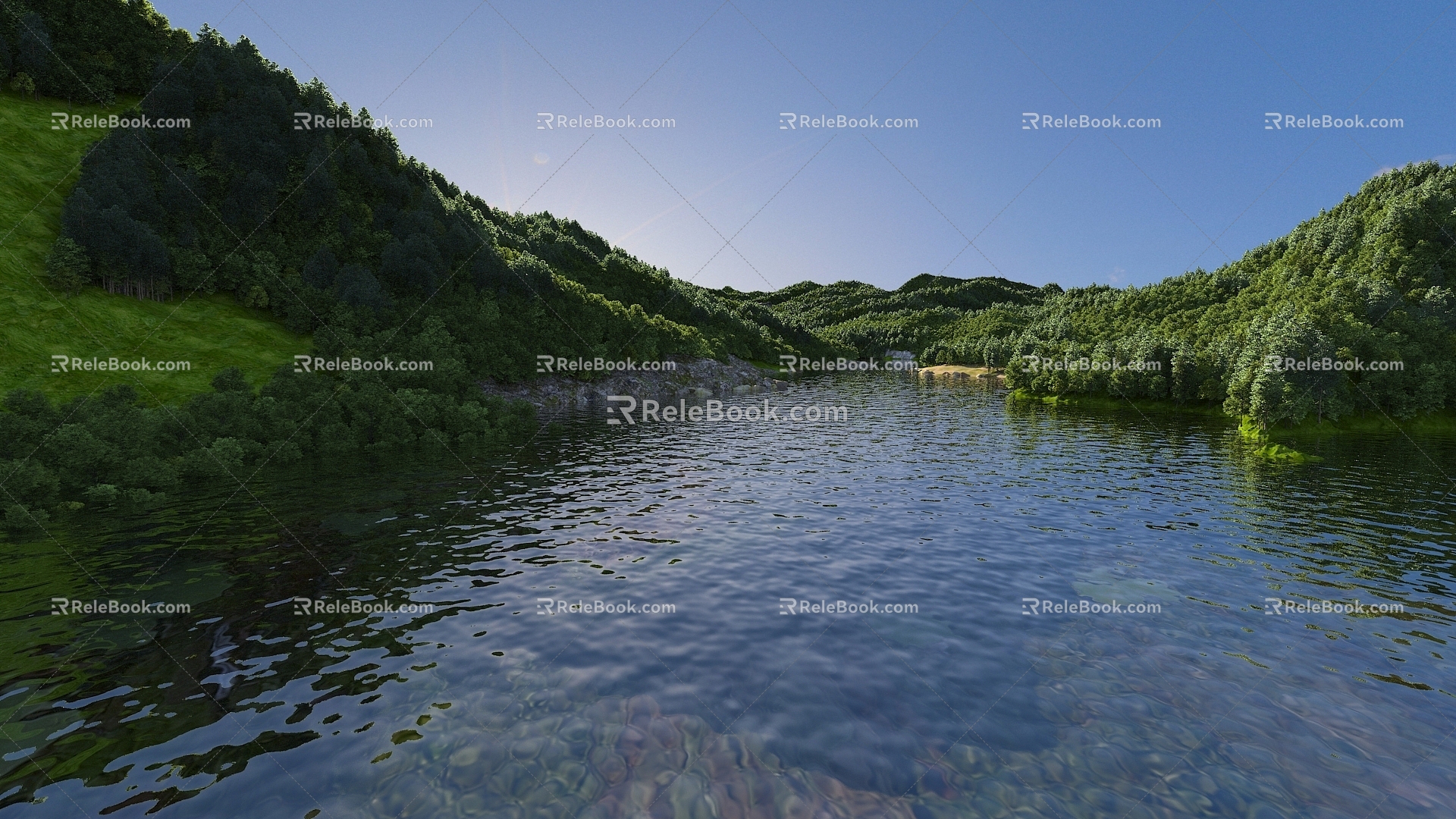 modern river 3d model