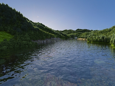 modern river 3d model