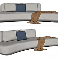 Modern Multiplayer Sofa Curved Sofa 3d model