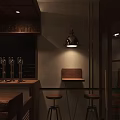 Cozy Bar Featuring Wooden Awning Glass Facade Interior Lighting And Beer Keg