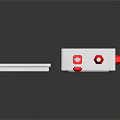 Electronic Electrical Device Enclosure With White Plastic Casing And Red Internal Components