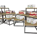Showcase Shelf Cosmetic Cabinet Cosmetic Display Cabinet Flowing Water Table Display Cabinet Scene Stack Promotion Rack Display Stack Head Promotion Display Cabinet 3d model