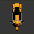 Yellow Retro Scooter Motorcycle With Black Seat Silver Mirrors And Red Accent Details