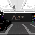 Modern 4S Automobile Dealership Showroom With Display Cars And Glass Front Design