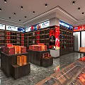 Well Organized Liquor and Tobacco Store Interior With Product Display Shelves and Cabinets