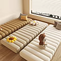 Comfortable Floor Cushions In Brown Beige And Light Gray With Stuffed Toys Sunflower And Pillows