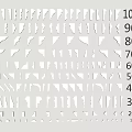 Corner Strips Various Sizes Samples Numbered 100 To 20 Arranged For 3d model