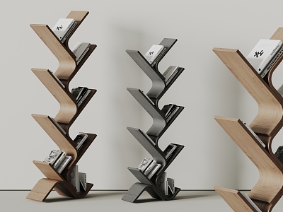 Hakkasan Bookshelf Book Storage Rack 3d model