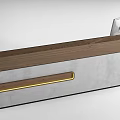 New Chinese Reception Desk Service Desk Front Desk Bar Cashier 3d model