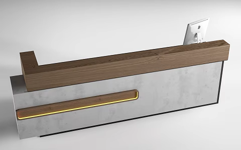 New Chinese Reception Desk Service Desk Front Desk Bar Cashier 3d model