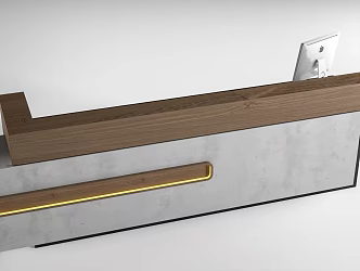 New Chinese Reception Desk Service Desk Front Desk Bar Cashier 3d model