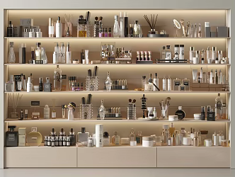 Modern cosmetics life supplies 3d model