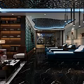 Luxury SPA Sauna Wellness Space With Comfortable Lounge Seats And Modern Decorative Lighting