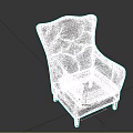 Light Gray Upholstered Accent Chair With Curved Arms Tufted Back And Wooden Legs
