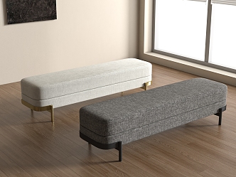 Modern Italian Poliform Sofa Stool Bench Foot 3d model