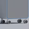 Xiaomi Modern Gray Suitcase With Telescopic Handle Wheels And Blue Edges