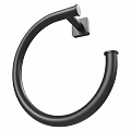 Black Metal Towel Ring Wall Mounted Modern Design Bathroom Accessory 3d model