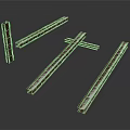 Metal Construction Equipment Including Long Bars And Cross Shaped Brackets