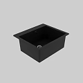 Black Modern Single Bowl Kitchen Sink with Sleek Design and Durable Material