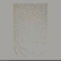 Intricate Wall Decor With Crossed Golden Slender Strips On White Wall