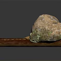 Natural Stone Pieces On Wooden Base Featuring Natural Texture For Decorative Tabletop