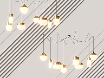 Modern chandelier 3d model