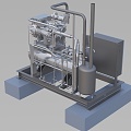 Condensing unit and cooling tower Mechanical equipment Production equipment Industrial machine tools 3d model