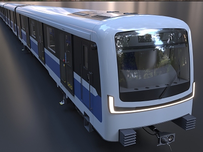 Metro Urban Rail Train EMU Track Train 3d model