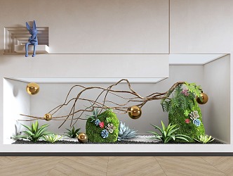 Modern Indoor Landscape Landscaping Landscape Setches Indoor Landscape Indoor Landscape Bryophytes Plant Heap 3d model