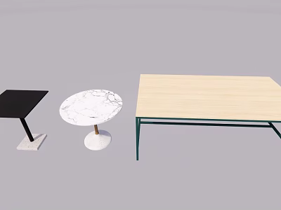 Modern Office Desks With Black White Green Legs And Various Tabletop Styles 3d model