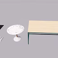 Modern Office Desks With Black White Green Legs And Various Tabletop Styles