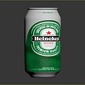 Heineken Imported Beer Brewed In Holland Premium Quality Silver Can With Green Label