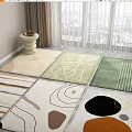 Modern Square Carpet Simple Carpet 3d model
