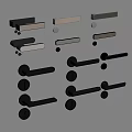 Modern Minimalist Door Handle Split Door Handle Door Lock 3d model