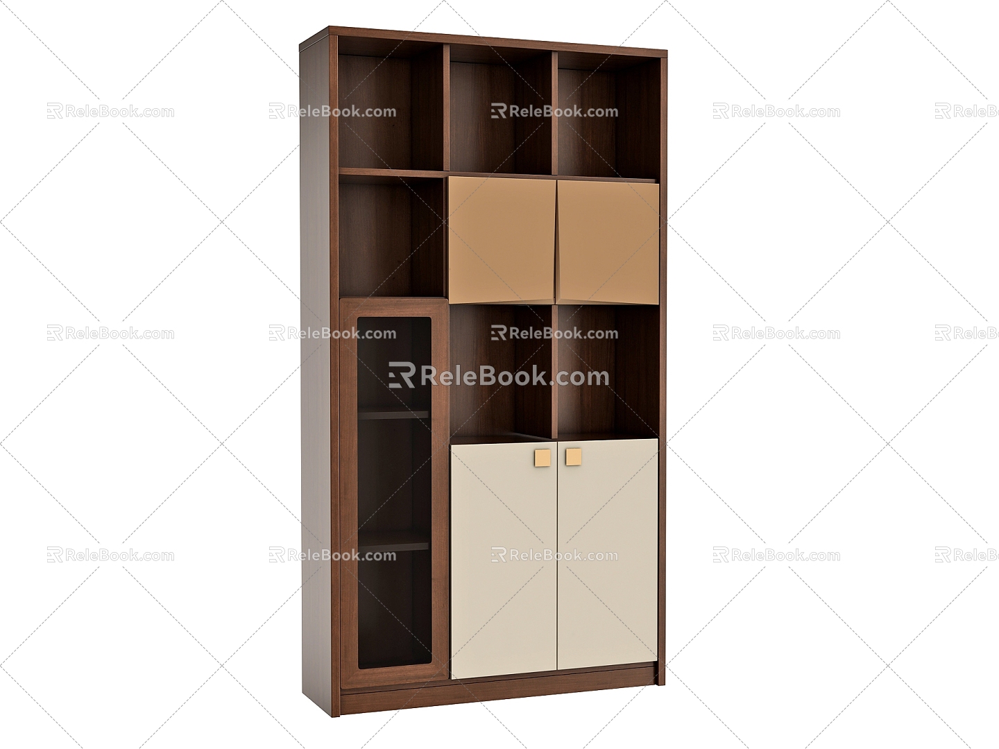 Modern bookcase 3d model