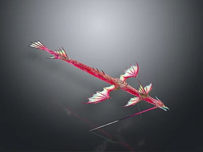 Vibrant Red Sea Dragon Marine Creature With Slender Body And Leaf Like Fins 3d model