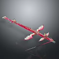 Vibrant Red Sea Dragon Marine Creature With Slender Body And Leaf Like Fins