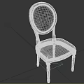 Classic Black Chair With Round Back Leather Seat And Wooden Legs For Home Decor