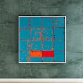 Modern abstract painting simple gray living room abstract decorative painting 3d model