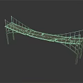 Modern Bridge Structure Design With Metal Railings Slender Frame And Supporting Beams