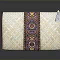 Ethnic Woven Clutch Bag With Intricate Embroidered Patterns And Tassel