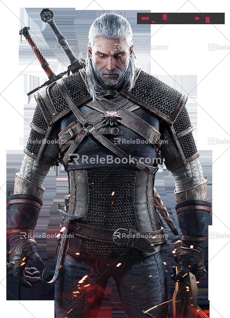 Modern game character medieval man model