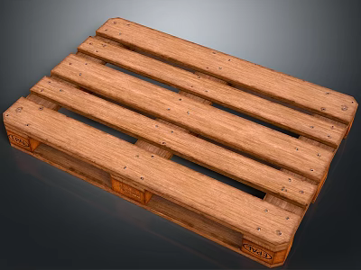 Durable Wooden Pallet As Versatile Household Item For Storage And Transport 3d model