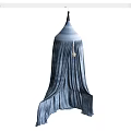 Blue Hanging Kids Tent With Soft Fabric Curtain And Star Decor For Indoor Use