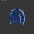 Gray Orange And White Motorcycle Jacket With Protective Panels And Stylish Design