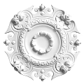 European-style lamp panel gypsum component carved 3d model
