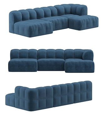 Three-seat sofa 3d model